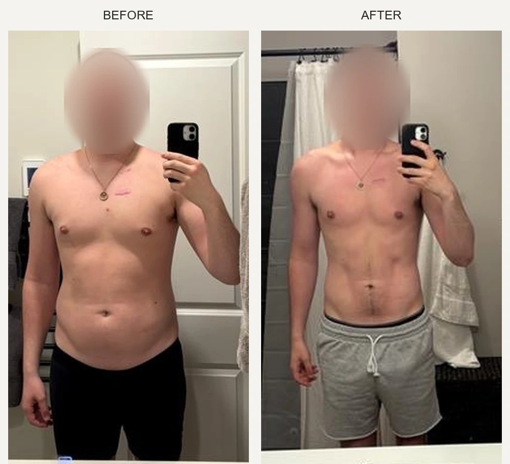 Client four before-and-after transformation. Faces blurred.